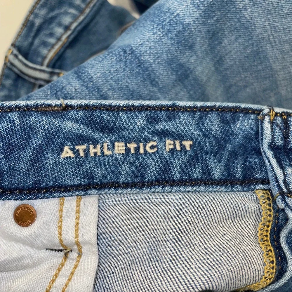 American Eagle Athletic Fit Flex Jeans Mens 44x32 Blue Medium Wash Denim
